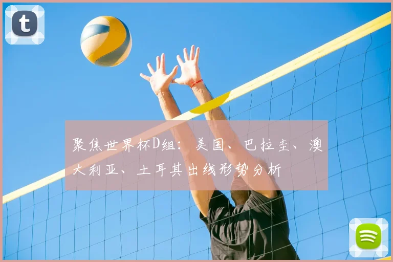 聚焦世界杯D组：美国、巴拉圭、澳大利亚、土耳其出线形势分析